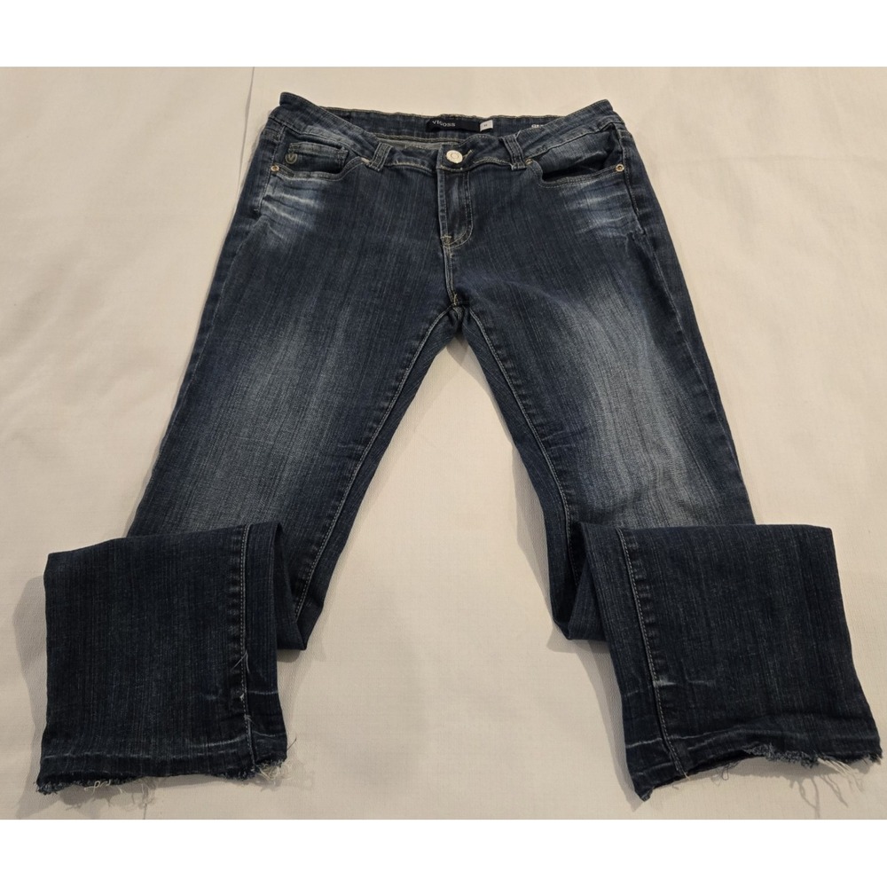 VIGOSS Junior's‎ Straight Leg Distressed Unhemmed Jeans Size 11